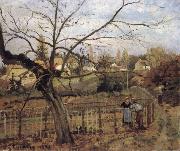 The Fence La barriere Camille Pissarro